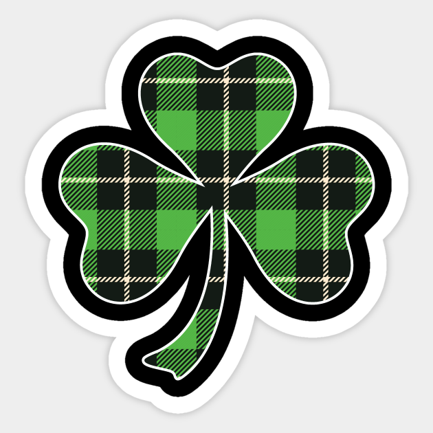 Green Plaid Shamrock | St. Patrick's Day clover T-Shirt Gift